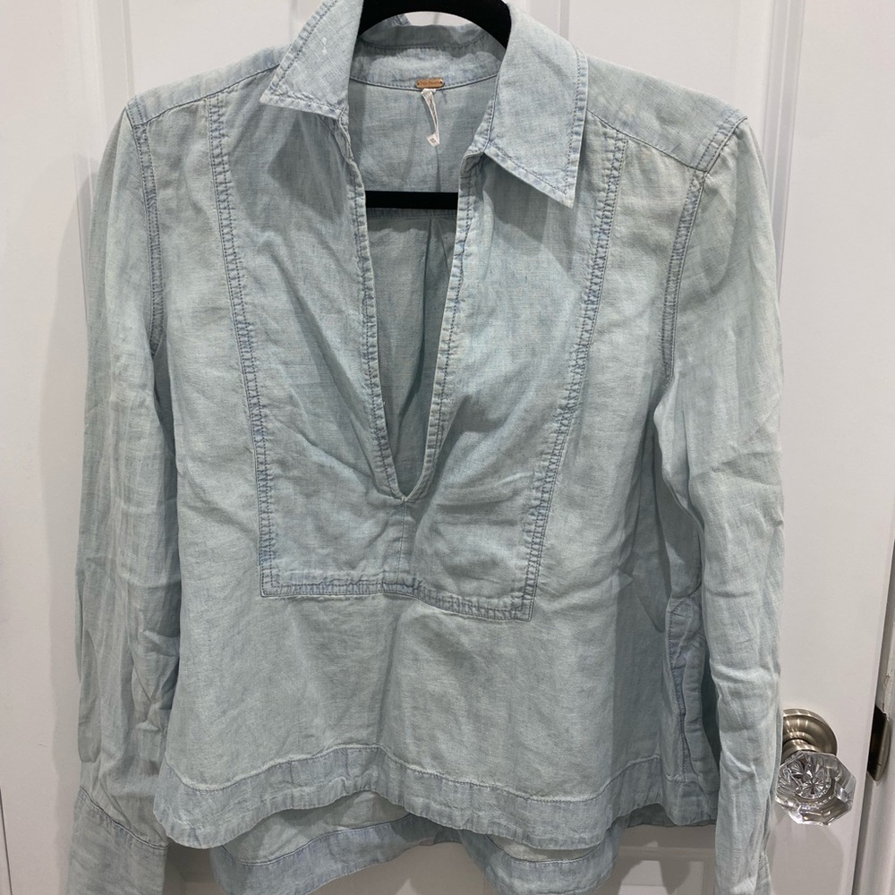 Free people soft denim top
